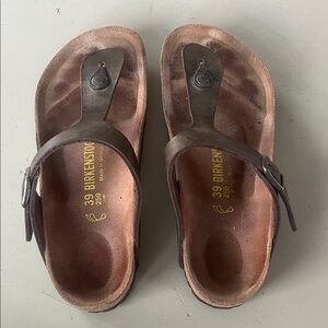 Birkenstock Bronze Metallic Thong Sandals size 39